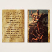 SAINT MICHAEL VANGUISHING SATAN Prayer Kaart (Voorkant /achterkant)