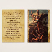SAINT MICHAEL VANGUISHING SATAN Prayer Kaart (Voorkant /achterkant)