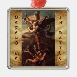 SAINT MICHAEL VANGUISHING SATAN Prayer Metalen Ornament