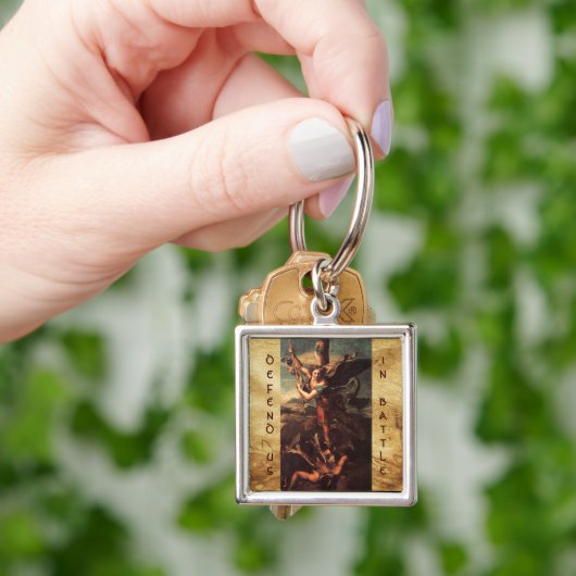 SAINT MICHAEL VANGUISHING SATAN SLEUTELHANGER (Hand)