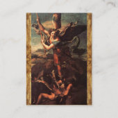 SAINT MICHAEL VANGUISHING SATAN VISITEKAARTJE (Achterkant)