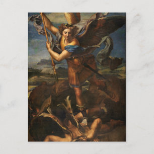 Saint Michael Vanquishing Satan Briefkaart