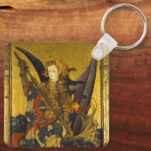 Saint Michael Vanquishing the Devil Sleutelhanger (Achterkant)