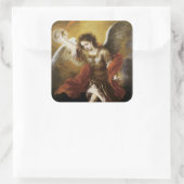Saint Michael Vierkante Sticker (Tas)