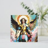 Saint Michael Wenskaart Kaart (Staand voorkant)