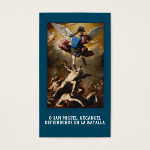 Saint Michel Anges espagnol Prière Carte Sainte