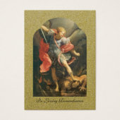 Saint Michel Catholicisme Funeral Memorial Carte S (Devant)