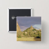 Saint Michel d'Aiguilhe, de Rocher Vierkante Button 5,1 Cm (Voorkant /achterkant)