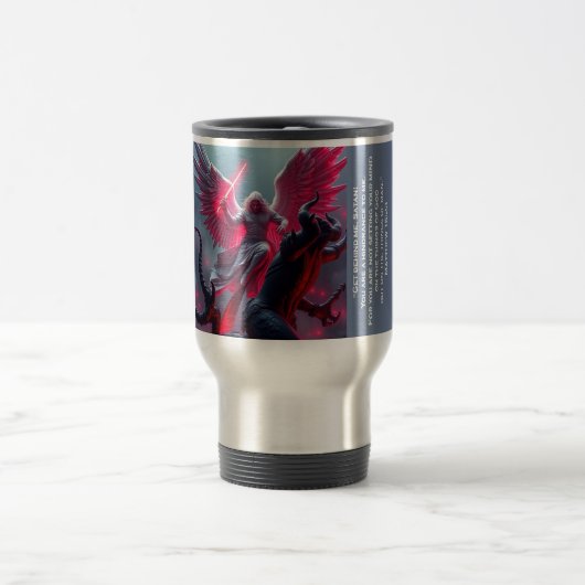 Saint Michel l'Archange envoie Satan Travel Mug (Centre)