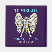 Saint Michel l'Archange Magnet Prière catholique (Devant)