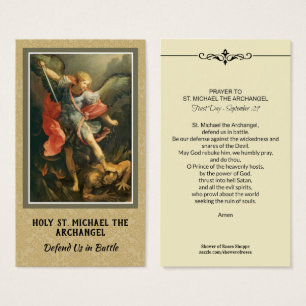 Saint Michel l'Archange Prière Carte Sainte