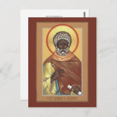 Saint-Moïse, la carte de prière éthiopienne (Devant / Derrière)