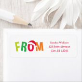 Saint Moly 2020 Étiquette de adresse de vacances (En situation)