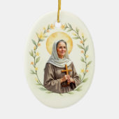 Saint Monica God's Peace and Blessings Scripture Keramisch Ornament (Voorkant)