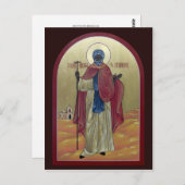 Saint Moses de Ethiopische gebedskaart Briefkaart (Voorkant / Achterkant)