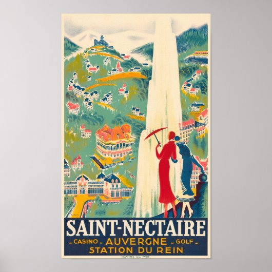 Saint-Nectaire France Poster vintage (Devant)