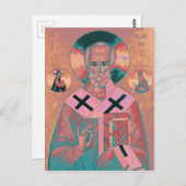 Saint Nicholas Icon Briefkaart (Voorkant / Achterkant)