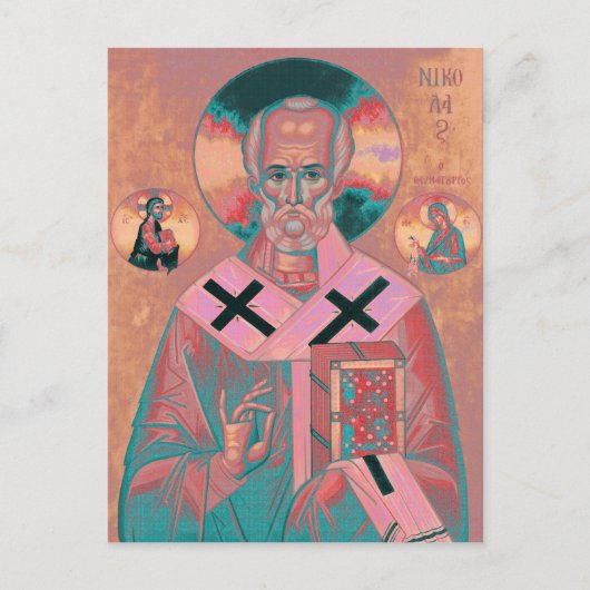 Saint Nicholas Icon Briefkaart (Voorkant)