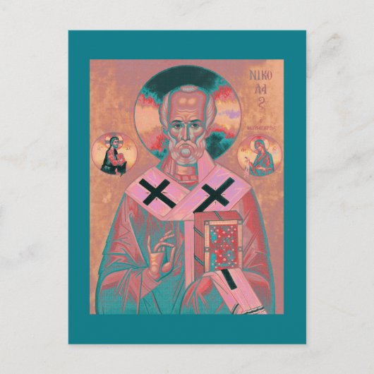 Saint Nicholas Icon Briefkaart (Voorkant)