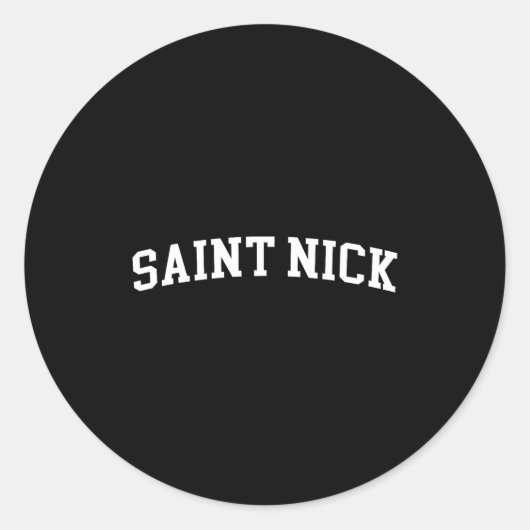 Saint Nick  Ronde Sticker (Voorkant)