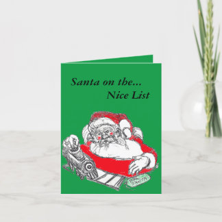 Saint Nick Santa Claus Sketch Folded Kerstmis Feestdagen Kaart