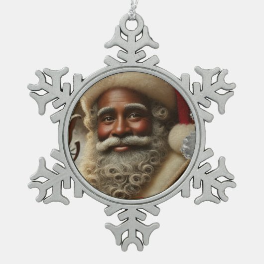 Saint Nick Tin Sneeuwvlok Ornament (Voorkant)