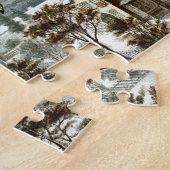 Saint Nick Victoriaans Santa Claus Reindeer Legpuzzel (Zijkant)