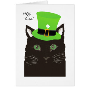Saint Paddy's Day, pour Cousin, Cuz, Cat porte Cas