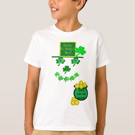 Saint Paddy's Day T-shirt Shamrock Humour (Devant)