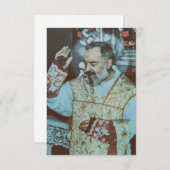 Saint Padre Pio Bedankkaart (Voorkant / Achterkant)