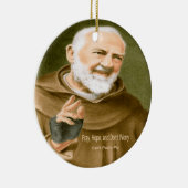 Saint Padre Pio Keramisch Ornament (Rechts)