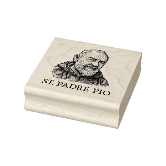 Saint Padre Pio Traditionele gravure Devotional Rubberstempel (Stempel)