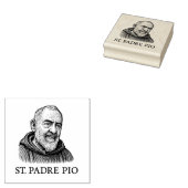 Saint Padre Pio Traditionele gravure Devotional Rubberstempel (Gestempeld)