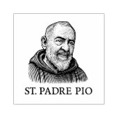 Saint Padre Pio Traditionele gravure Devotional Rubberstempel (Afrduk)