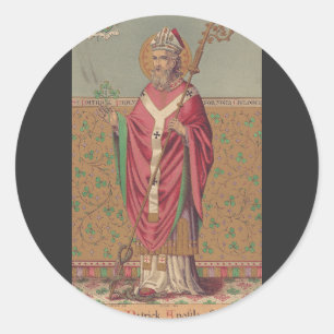 Saint Patrick Apostel van Ierland Ronde Sticker