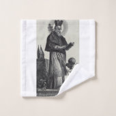 Saint Patrick Apôtre d'Irlande Art monochrome (Gant de toilette)
