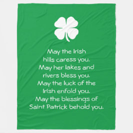 Saint Patrick Blessings Fleece Deken