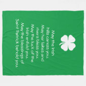 Saint Patrick Blessings Fleece Deken (Voorkant (Horizontaal))
