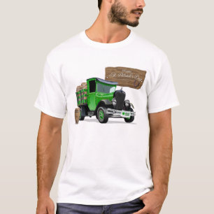 Saint Patrick Cartoon Kerstmis brandweerwagen T-shirt