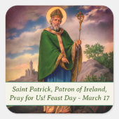 Saint Patrick Catholic Vierkante Sticker (Voorkant)