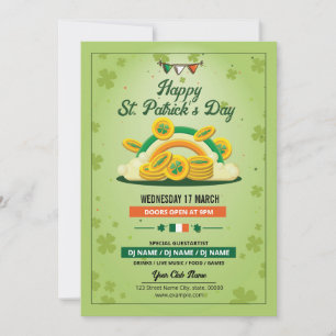 Saint Patrick Day Party Uitnodiging Sjabloon