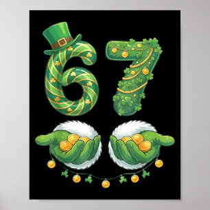 Saint Patrick Day Zes Zeven 67 Grappige Meme 67 Vr Poster