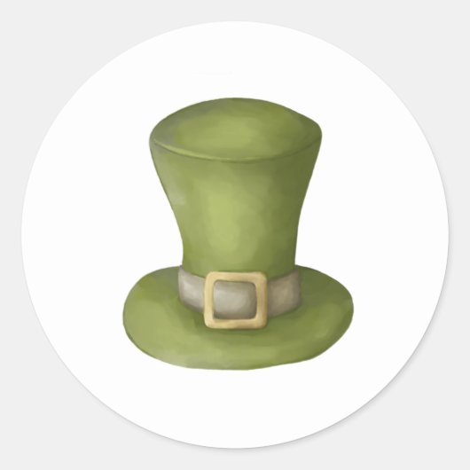 Saint Patrick elf pet clip art Ronde Sticker (Voorkant)