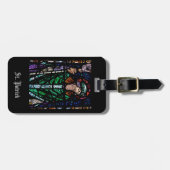 Saint Patrick Glas in lood Personalized Bagagelabel (Voorkant horizontaal)