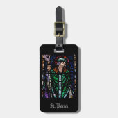 Saint Patrick Glas in lood Personalized Bagagelabel (Voorkant verticaal)