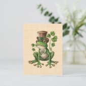 Saint Patrick - Grenouille Chapeau Iers Briefkaart (Staand voorkant)