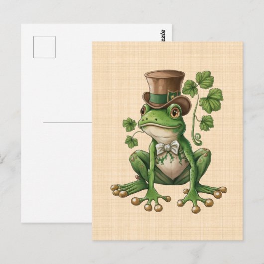 Saint Patrick - Grenouille Chapeau Iers Briefkaart (Voorkant / Achterkant)
