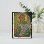 Saint Patrick Icon on Green Briefkaart (Staand voorkant)