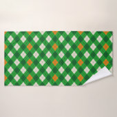 Saint-Patrick irlandais couleur argyles (Serviette de bain)