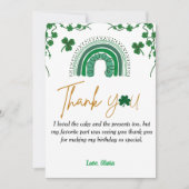 Saint patrick jour de chance un anniversaire carte (Devant)